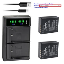 Kastar Battery LTD2 Charger for Genuine BLH-1 Olympus OM-D E-M1 Mark II Camera