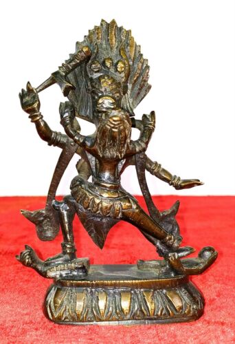 COUPLE OF HINDU GODS DANCING. CHICELED BRONZE. SOUTHEAST ASIA. XIX-XX CENTURIES - Picture 1 of 1