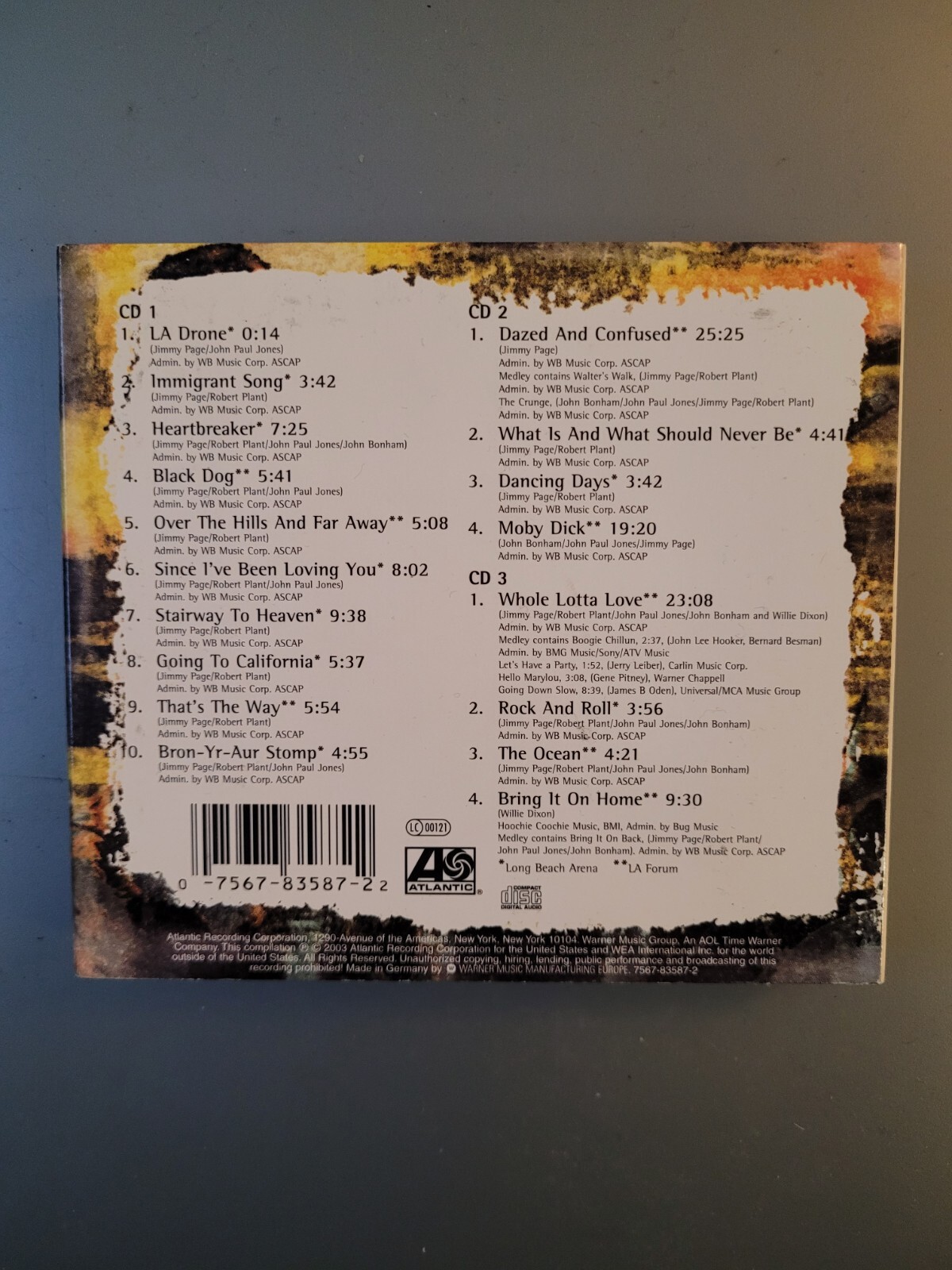 Led zeppelin how the west was won live recording 2003 75678358722