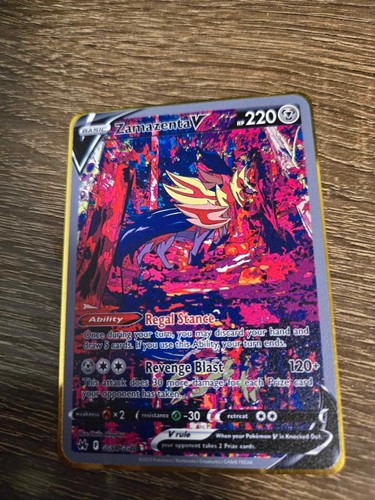 Zamazenta V Pokemon Card VMAX Rainbow GX EX GX RARE Holographic Secret M96 - 第 2/3 張圖片