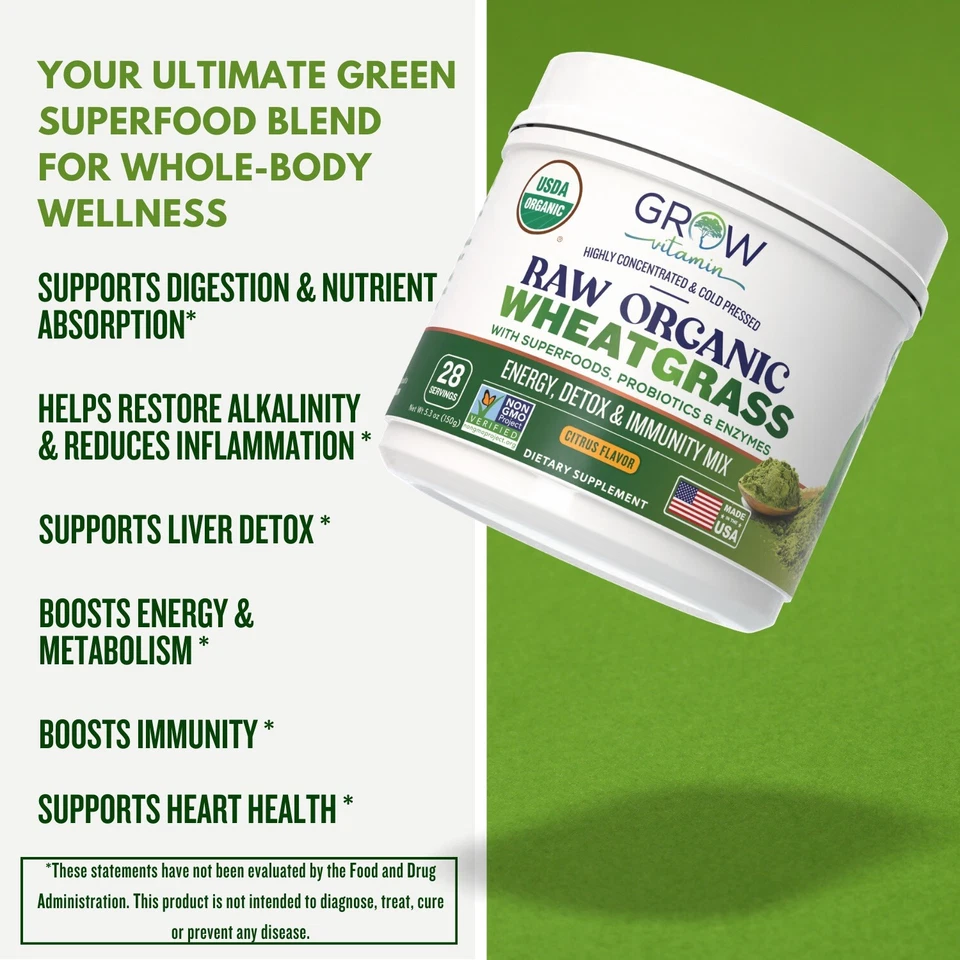 Organic Greens Blend - Super Greens Powder for Energy & Digestive Health - Image 4 of 4
