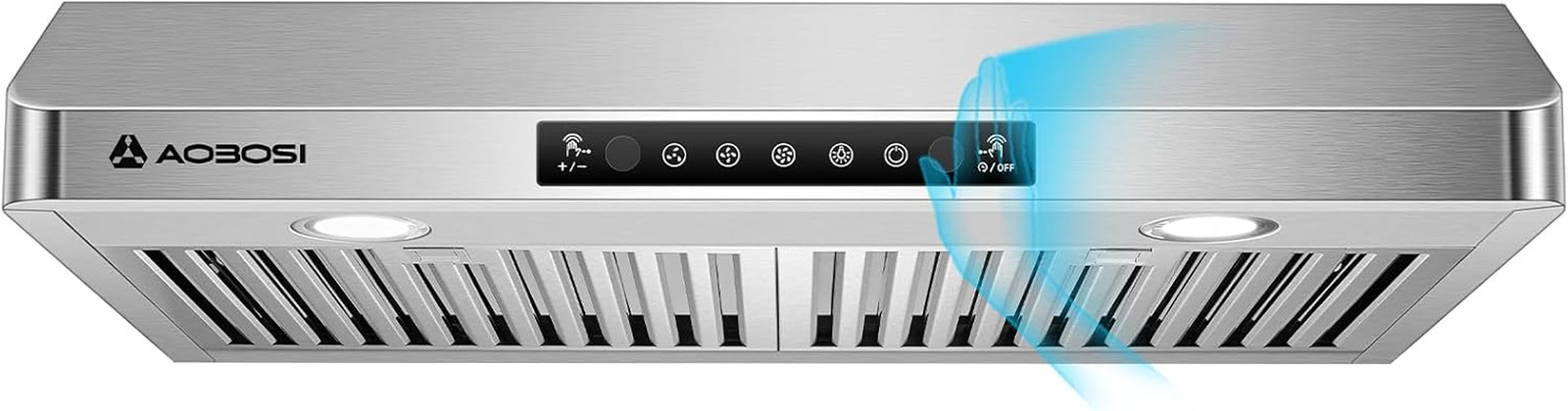 Range Hood 30 Inch under Cabinet, 700-CFM Gesture Sensing/Touch Control,3 Speed