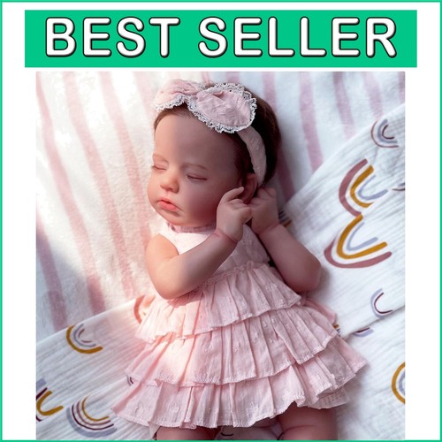 Soft Weighted 20-Inch Reborn Baby Doll with Handcrafted Details - Gift-Ready Set