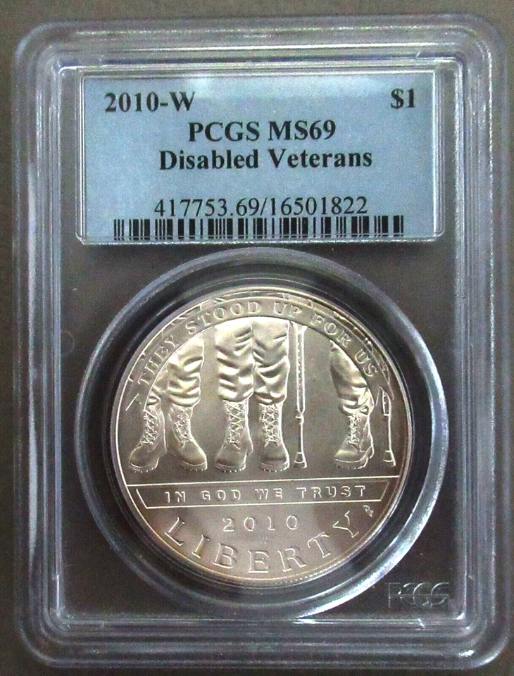 PCGS MS69 2010W  Disabled Veterans           KB22 - Image 3 of 4
