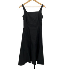 Quince Women Stretch Twill Fit & Flare Midi Dress Black S