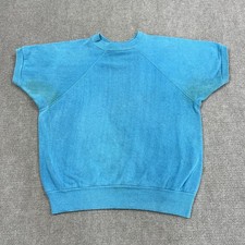 Vintage 60s 70s Grants Raglan Crewneck Sweatshirt Men Medium Short Sleeve Cotton