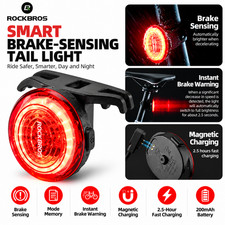 ROCKBROS Smart Bike Rear Light Brake Sensor Waterproof Cycling Bicycle Taillight