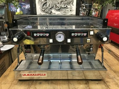 LA MARZOCCO LINEA CLASSIC 2 GROUP MATTE BLACK BRONZE HANDLES