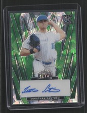 LEAF METAL #BA-JS1 JONATHAN SANTUCCI ROOKIE AUTO /5 GREEN NEW YORK METS