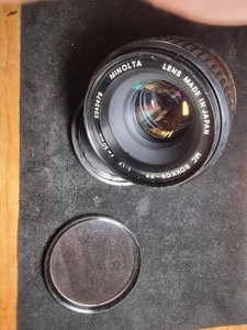 Minolta MC Rokkor PF 50mm f/1.7 Vintage Prime Lens, Kenko Filter, Front Cap