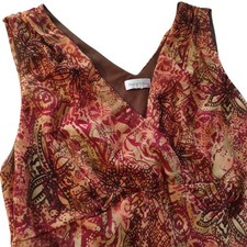 Monroe and Main Maxi Dress Sleeveless Orange Flowing Boho Hippie Womens XL SEE