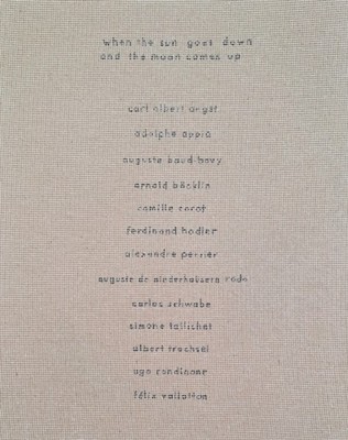 WHEN THE SUN GOES DOWN & THE MOON COMES by RONDINONE, UGO Hardback Self Help