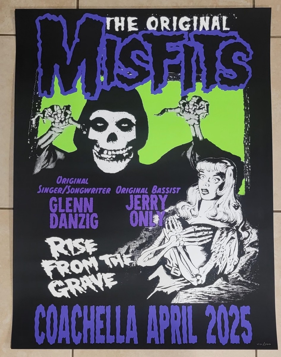 Misfits Poster Coachella 2025 Poster XXX/500 | eBay