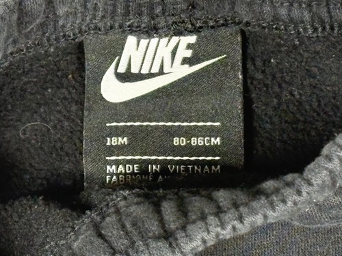 Nike Sweatpants Infant 18M Black Cotton Blend Jogger Athletic - 第 3/4 張圖片