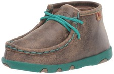 Twisted X Infant's Chukka Driving Moc, Moc Toe, 7 Toddler, Bomber/Turquoise