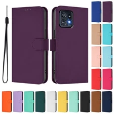 Solid Color PU Leather Phone Case For Motorola Edge+ (2023) Edge 40 Pro Moto X40