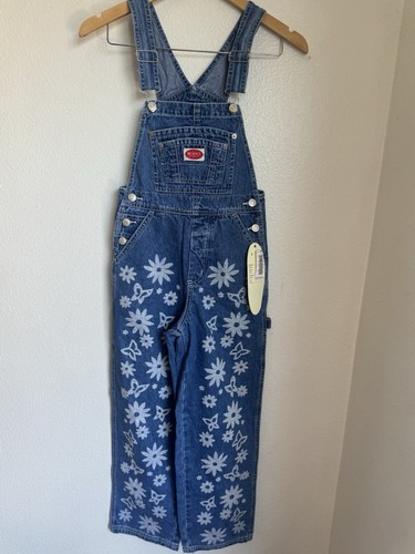 Vintage 90s Revolt Denim Flower Power Overalls Carpenter Butterfly Juniors Small