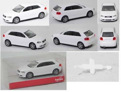 Herpa 023184 Audi A3 Ambition 3.2 quattro 3-türig polarweiß 1:87