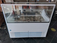 10 PAN SCOOP ICE CREAM DISPLAY FREEZER with fridge, excellent condition