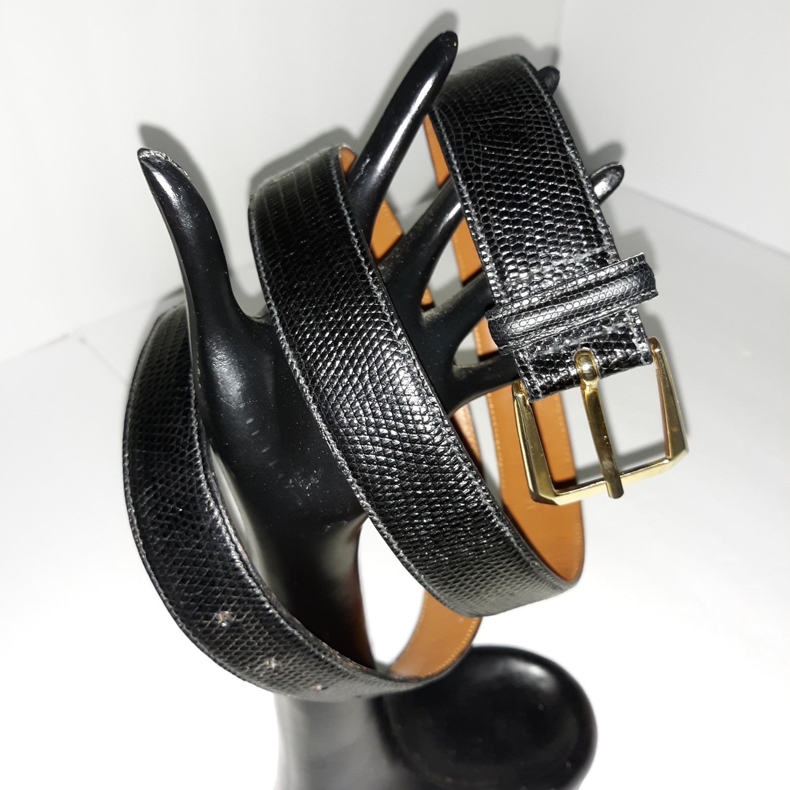 Trafalgar Belt Burnished Java Lizard Leather Mens… - image 4