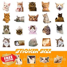 50pcs Cute Cat Vinyl Stickers Waterproof for Laptops Bottles
