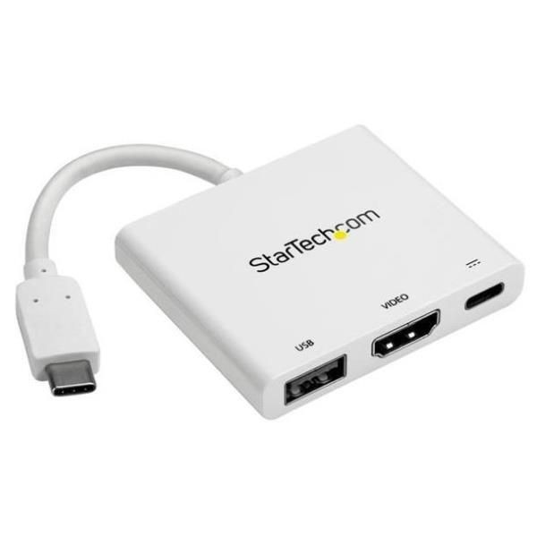 Adattatore multifunzione usb-c a hdmi 4k con power delivery e porta usb-a - bianco - Immagine 2