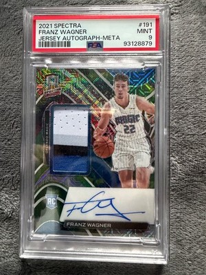2021-22 Spectra Franz Wagner #191 Meta RC Patch Auto RPA /25 PSA 9 Pop 3