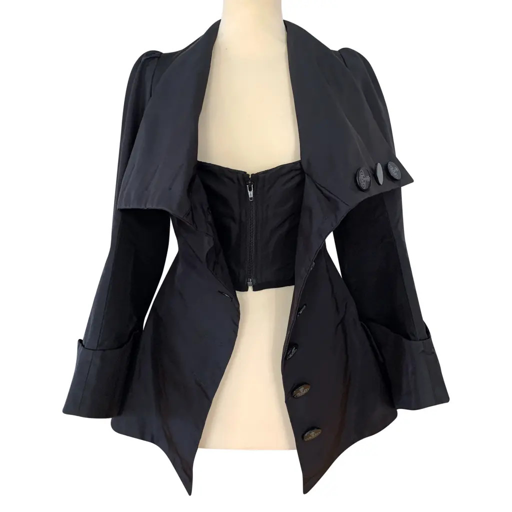 VIVIENNE WESTWOOD GOLD LABEL ICONIC SILK JACKET WITH CORSET US