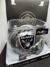 TYREE WILSON AUTOGRAPH SIGNED LAS VEGAS RAIDERS FLASH MINI HELMET BECKETT COA 