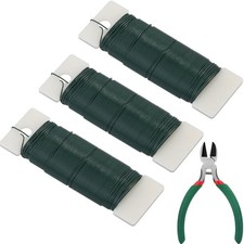 Flexible 110 Yards Green Floral Paddle Wire - Christmas Wreath Craft Wire