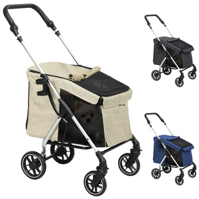 PawHut Hundewagen Hundebuggy klappbar für Hunde & Katzen bis 10 kg