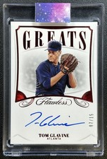 TOM GLAVINE 2020 PANINI FLAWLESS #GA-TG GREATS AUTO RUBY 7/15 BRAVES