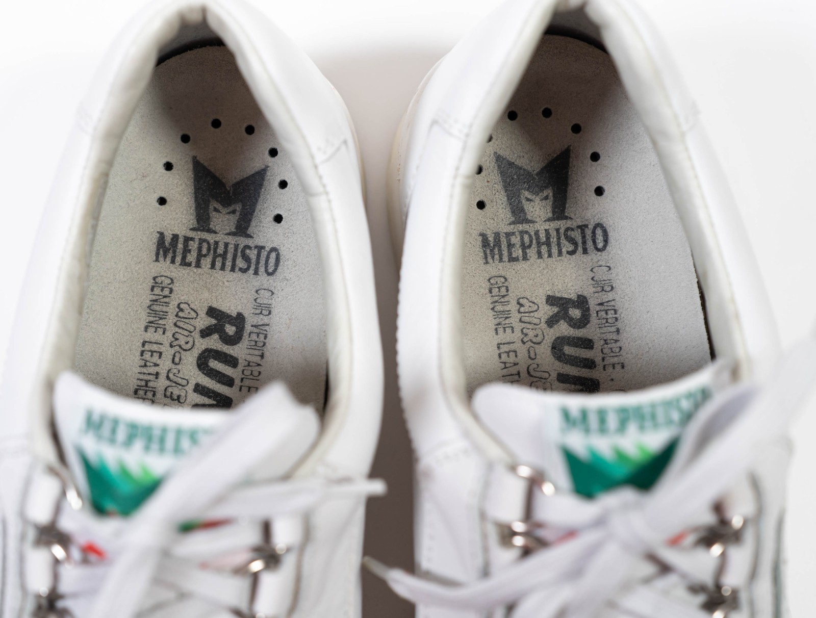 Mephisto Match Runoff Men's White Leather Walking Sneakers 9.5 image 10