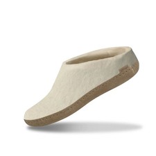 Glerups Unisex Felt Slippers B-03 White