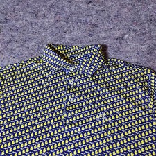 Rhoback Mens Performance Polo "The Mitten" University of Michigan Colors Medium