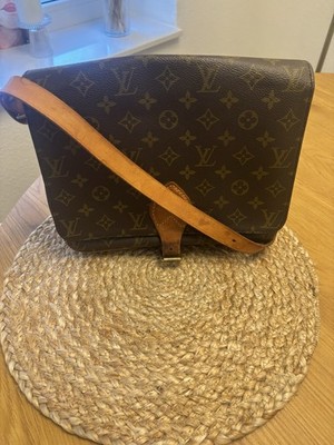 Louis Vuitton Cartouchiere Braun Canvas/Leder, verstellbar