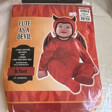 CostumesUSA Devil Infant Costume Cap Wings Bo...