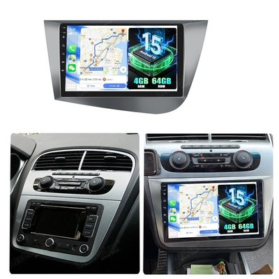 4+64GB Carplay Autoradio Für Seat Leon MK2 1P1 2005-2012 Android 15.0 GPS FM DSP