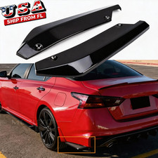 2PCS Glossy Black Body Kit Rear Bumper Extensions Spats Apron For Nissan Altima