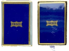 Mint Blue Deck of FRISCO RAILROAD Congress Cel-U-Tone Playing Cards