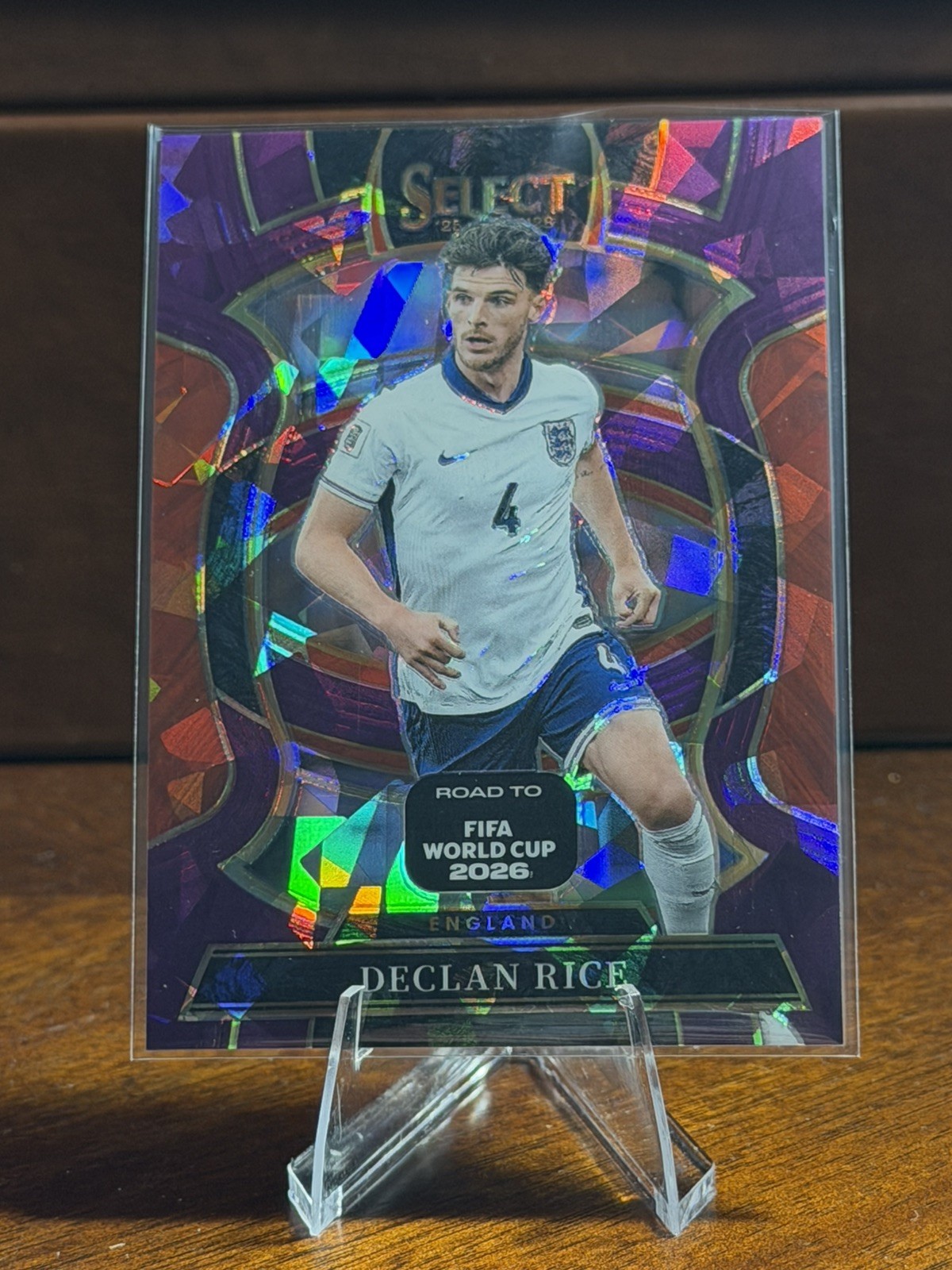 2025-26 Panini Select Road to FIFA World Cup #41 Declan Rice Purple Ice #/599