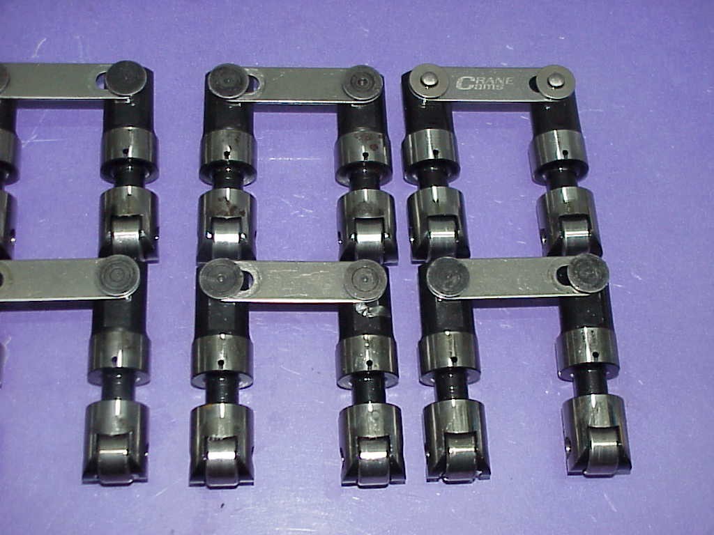 16 Crane Centered .874" Tie Bar Solid Roller Lifters 351W Ford