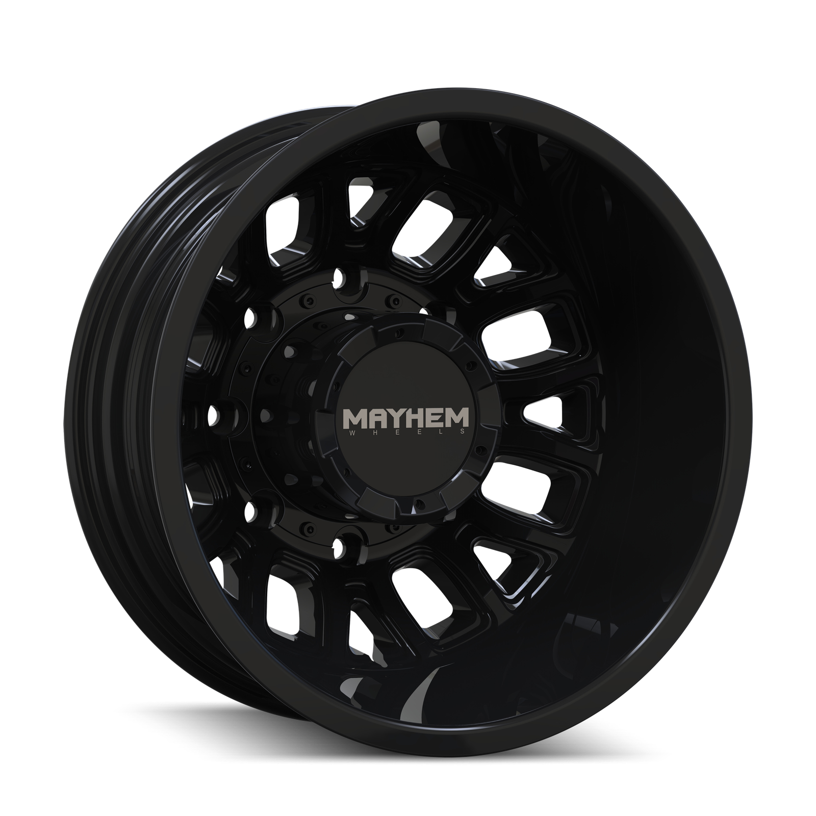 MAYHEM COGENT DUALLY (8107D) GLOSS BLACK 17X6.5 8-165.1 -142MM 121.3MM