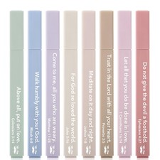 Mr. Pen- Bible Highlighters with Verses, 8 Pack, Earthy, 8 Earthy