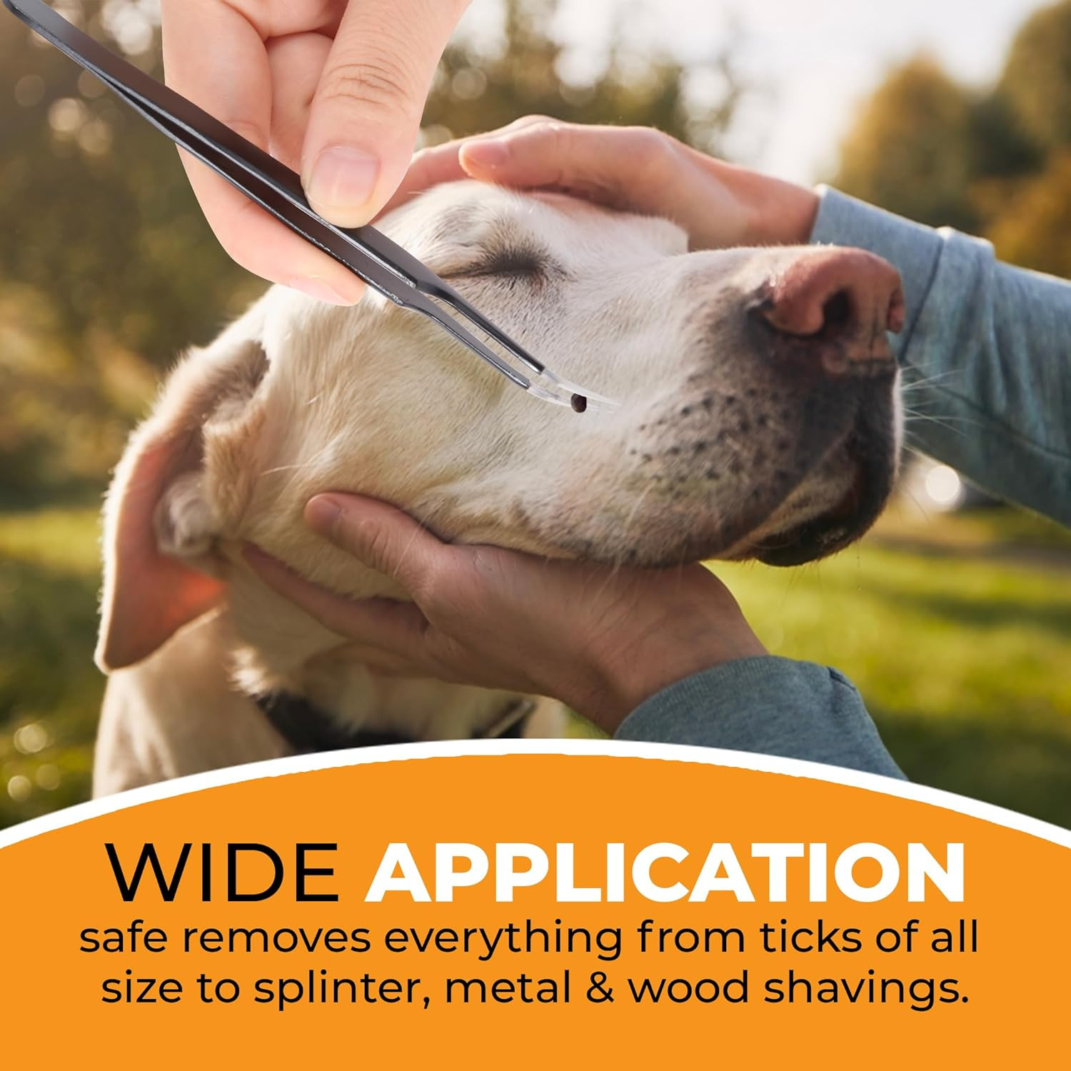 Premium Tick Removal Tool - Stainless Steel Tick & Flea Remover for Pets Dogs Ca