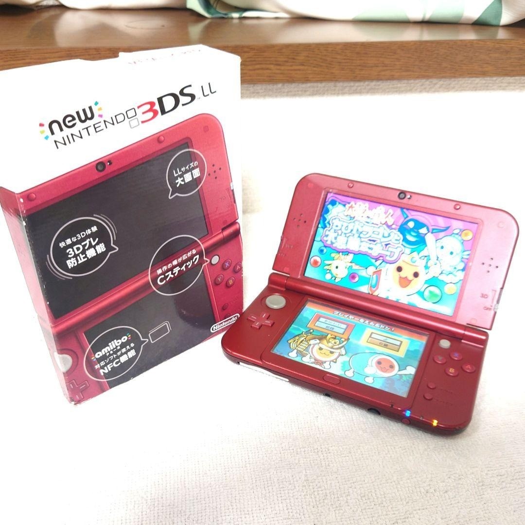 EXC+5】Nintendo New 3DS LL Metallic Red Handheld Dual IPS