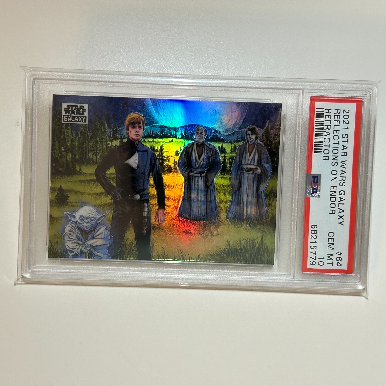 Reflections on Endor 2021 Topps Chrome Star Wars Galaxy Refractor Card 64 PSA 10
