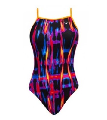 TYR The Finals Women 1pc Freestyle Swimsuit Wing Back Rainbow - Size 30 - New
