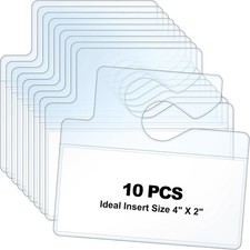 10 Pcs Clear Parking Permit Holder Parking Pass Holder Rearview Mirror Hanger Pa