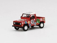 Mini-GT Land Rover Defender 90 Pick-up Open 1983 Christmas Edition 2021 Con Babbo Natale With Figure Santa Claus 1:64 MGT00320-R